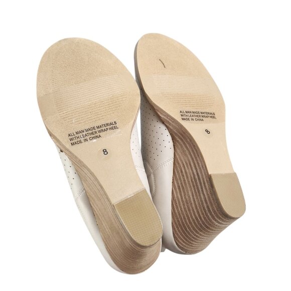 DV By Dolce Vita Gerdy Beige Bootie Size 8 Leather Wrap Wedge Heel - Picture 7 of 9